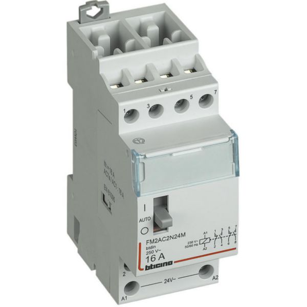 Monostable relay - In=16 A - Vn=24 Vac - 2NO+2NC - 2 modules