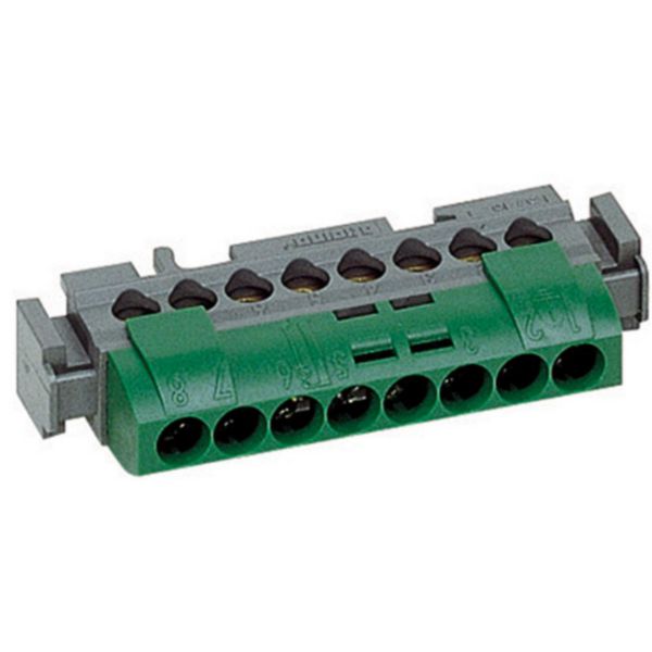 Earth terminal 8 poles green for Serie E215 and Linea Space