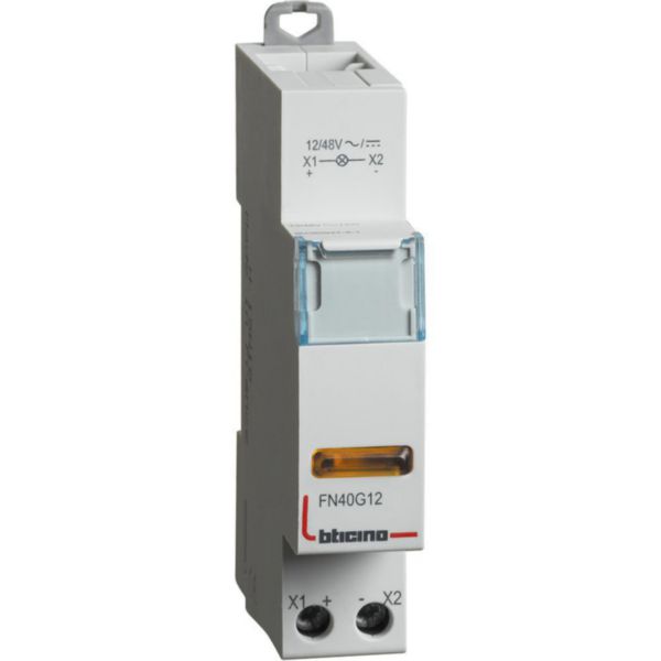 Pilot Light with yellow LED 12Vac - 1 module