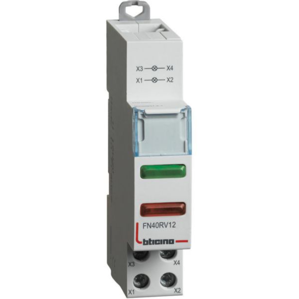 Double lampholder for signalling with red and green LED at 12Vac