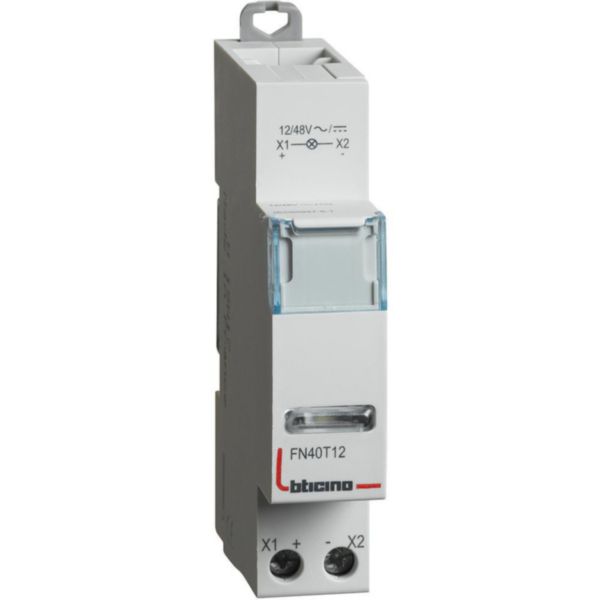 Pilot Light with white LED 12Vac - 1 module