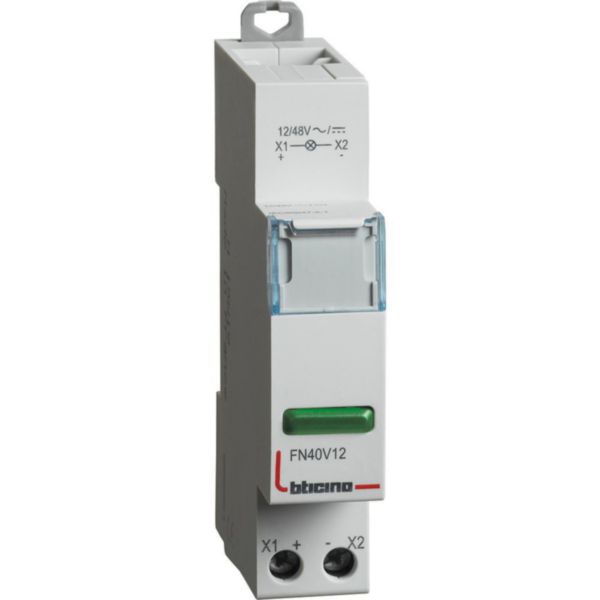 Pilot Light with green LED 12Vac - 1 module