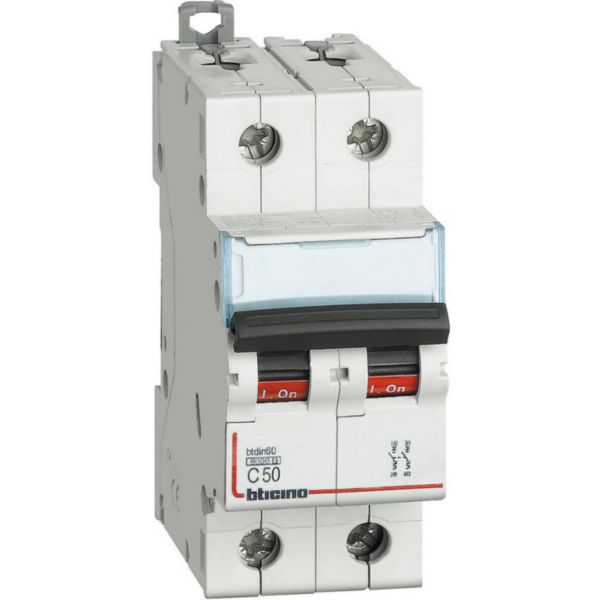 BTDIN60 - 2P Mcb curve C - In= 50A - Icn= 6kA - Vn= 400Vac