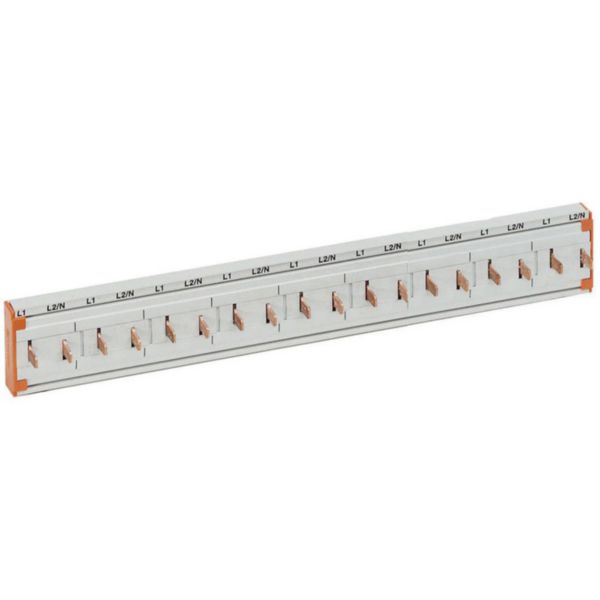 Cabling comb for Btdin 2P - 18 modules - In 63/80A (lateral/central feed) for IDROBOARD