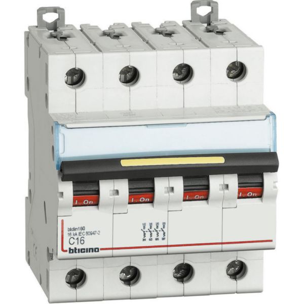 BTDIN160 - 4P Mcb curve C - In= 16A - Icu= 16kA - Vn= 400Vac