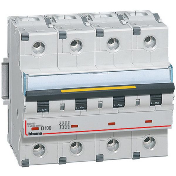 BTDIN160 - 4P Mcb curve D - In= 100A - Icu= 16kA - Vn= 400Vac