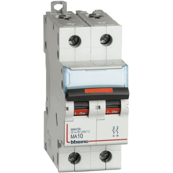 BTDIN250 - magnetic only 2P - curve 12-14In - In= 10A - Im= 125A - Icu= 25kA