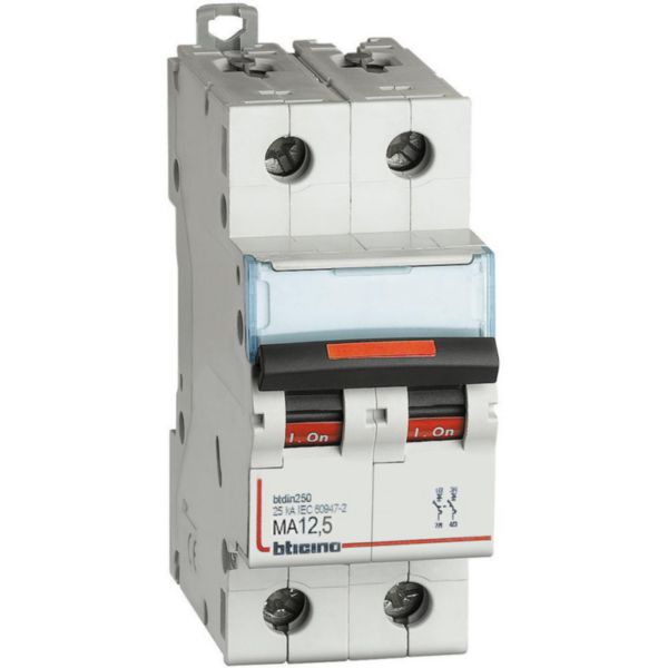 BTDIN250 - magnetic only 2P - curve 12-14In - In= 12.5A - Im= 160A - Icu= 25kA