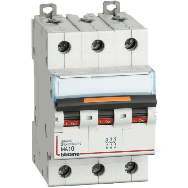 BTDIN250 - magnetic only 3P - curve 12-14In - In= 10A - Im= 125A - Icu= 25kA
