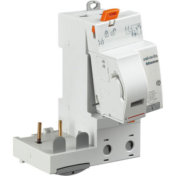 Earth leakage module 2P - type A-S - In= 32A - Idn= 1A - Vn= 230/400Vac