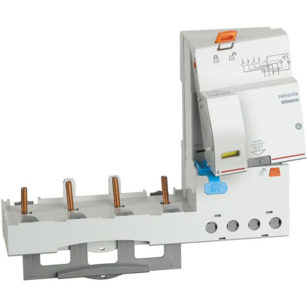 Earth leakage module 4P - type AC - In= 63A - Idn= 30mA - Vn= 400Vac