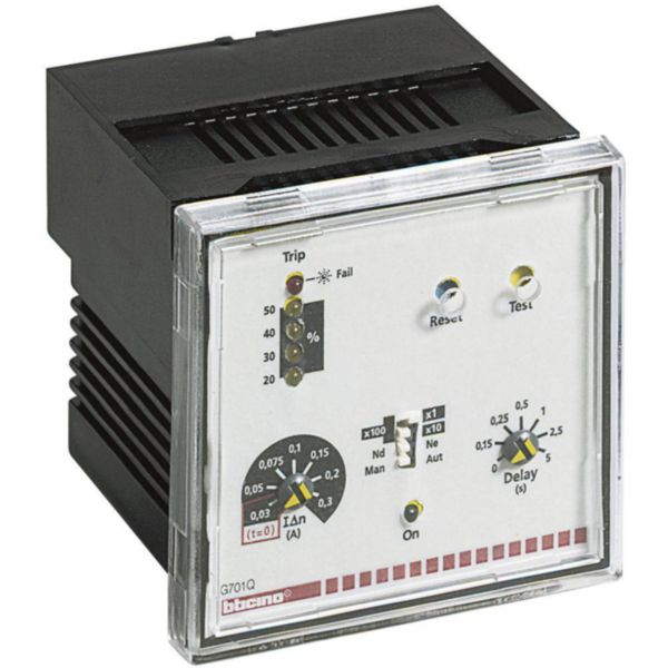 Earth leakage relay with separate toroids for panels of distribution boards 72x72mm