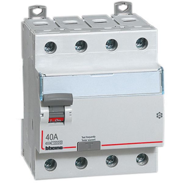 Earth leakage circuit breaker 4P - type AC - In= 40A - Idn= 300mA - Vn= 400Vac - 4 modules