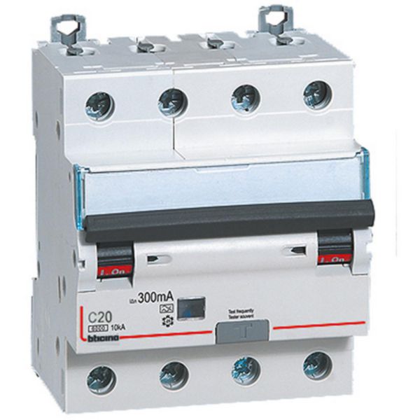 BTDIN60 - Rcbo 4P - type A - In= 20A - Icn= 6kA - Vn= 400Vac - Idn= 300mA