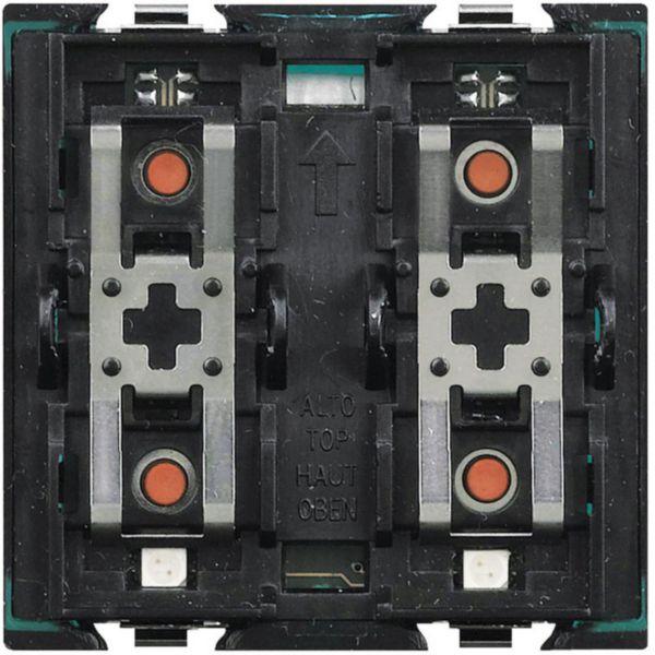 Command with 3 buttons and 3 two-color LED for shutter actuators H4661M2 or DIN module F401.