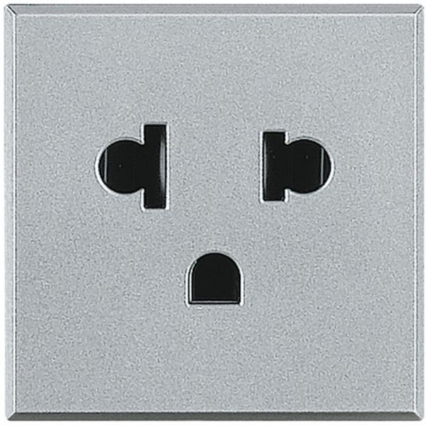 Socket universal 2P+T 16A 127/250 Vac - euroamerican standard