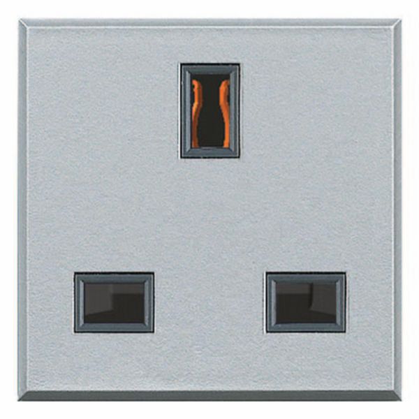 Socket modular 2P+T 13A 250 Vac British standard - 2 modules