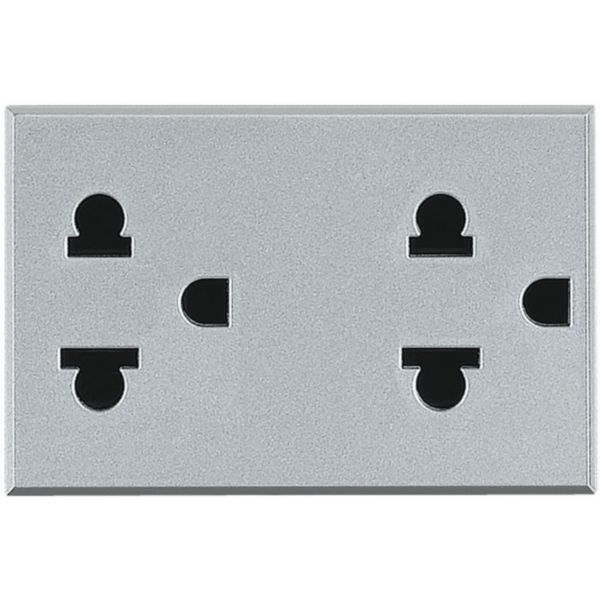 Socket duplex universal 2P+T 16A 127/250 Vac - euroamerican standard