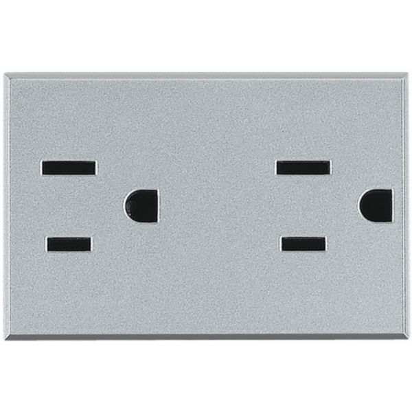 Socket duplex universal 2P+T 15A 127/250 Vac - american standard