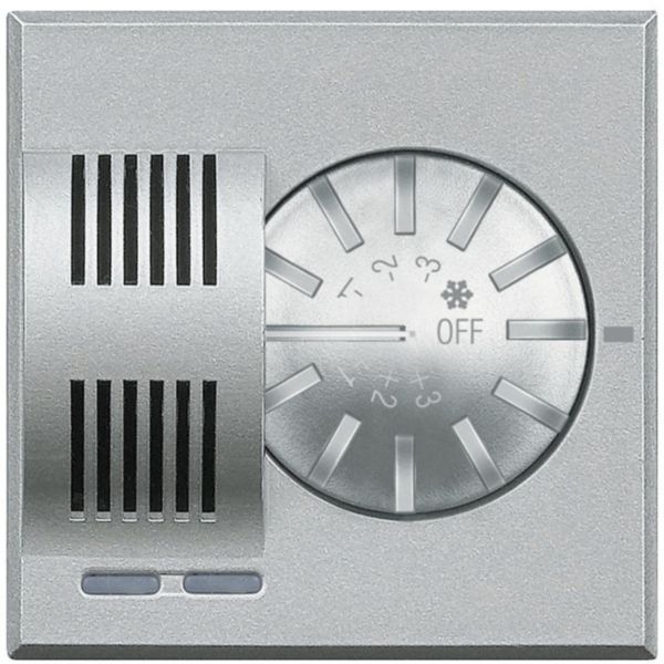 Room temperature control sensor for heating and cooling systems with knob for +/- 3 °C.