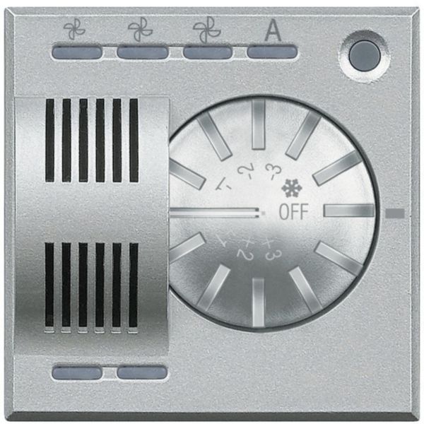 Room temperature control sensor for heating and cooling systems with knob for +/- 3 °C.