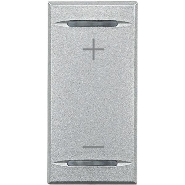 silk screen printed Key cover with symbols + and - functions.