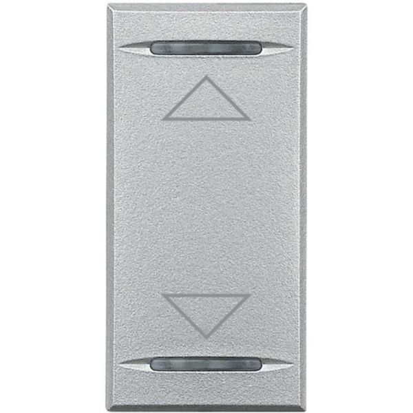 Key cover for 2 functions with illuminated lens with screen printing symbol "up/down" 