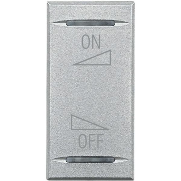 Key cover for 2 functions with illuminated lens - with screen printing symbol 'ON OFF setting'