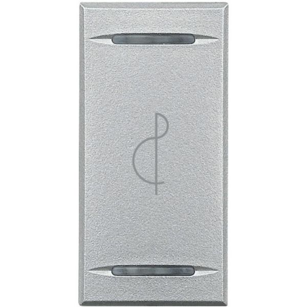 Key cover for 2 functions with illuminated lens - with screen printing symbol 'treble clef'