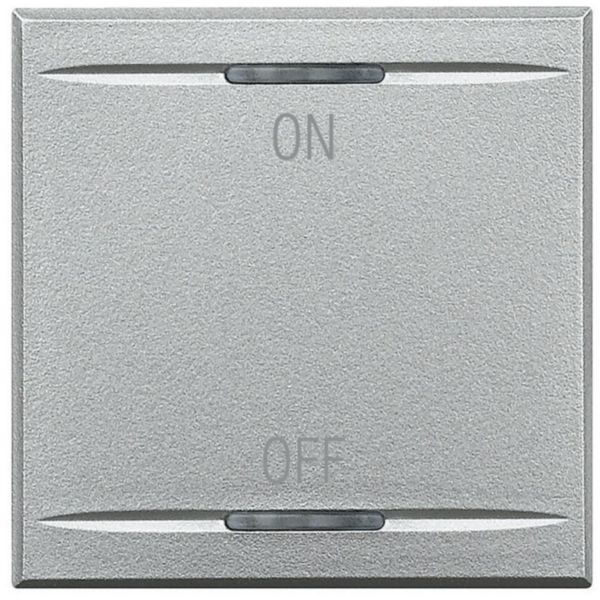 Key cover for 2 functions with illuminated lens with screen printing symbol 'ON OFF'