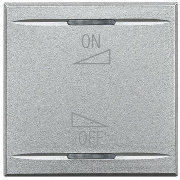 Key cover for 2 functions with illuminated lens with screen printing symbol 'ON OFF setting'