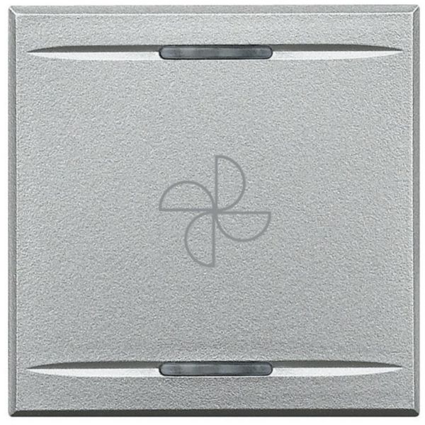 Key cover for 2 functions with illuminated lens with screen printing symbol 'aspirator'