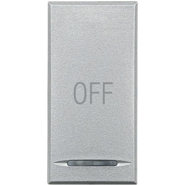 Key cover for 1 function with illuminated lens with screen printing symbol 'OFF'