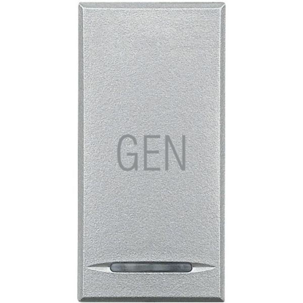 Key cover for 1 function with illuminated lens with screen printing symbol 'GEN'