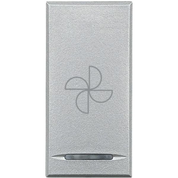 Key cover for 1 function with illuminated lens with screen printing symbol 'aspirator'