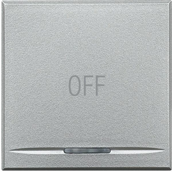 Key cover for 1 function with illuminated lens with screen printing symbol 'OFF'