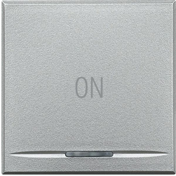 Key cover for 1 function with illuminated lens with screen printing symbol 'ON'