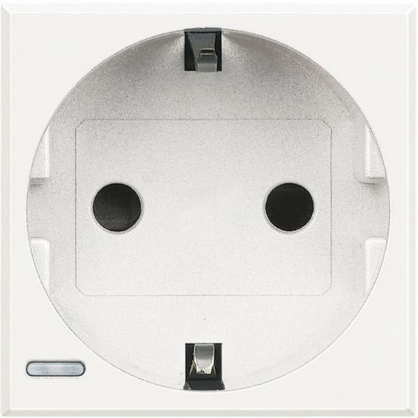 Socket 2P+T 16A 250 Vac with earth lateral contacts - german standard