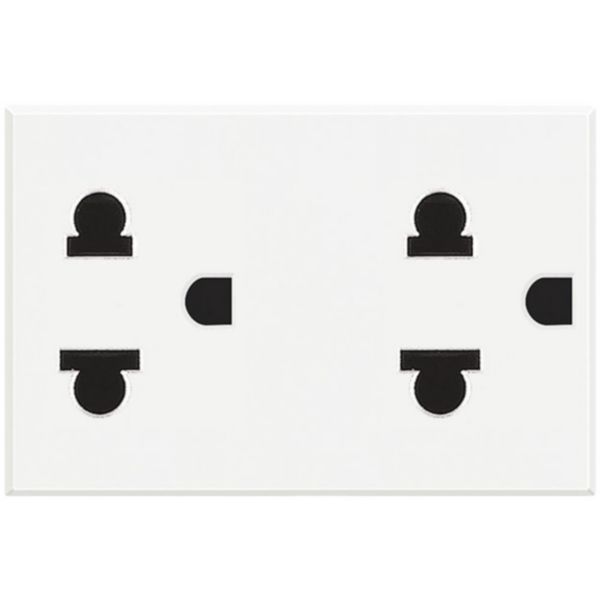 Socket duplex universal 2P+T 16A 127/250 Vac - euroamerican standard