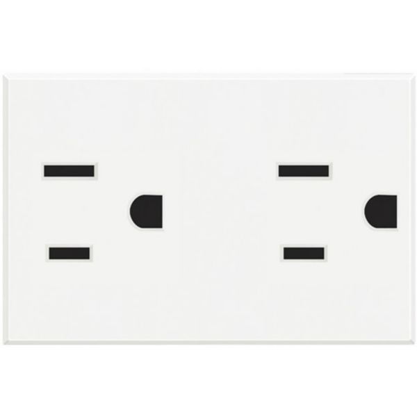 Socket duplex universal 2P+T 15A 127/250 Vac - american standard