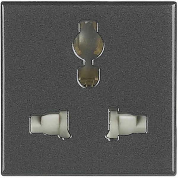 Socket multistandard 2P+T - 5/6/10/13A - 250Vac and 127Vac