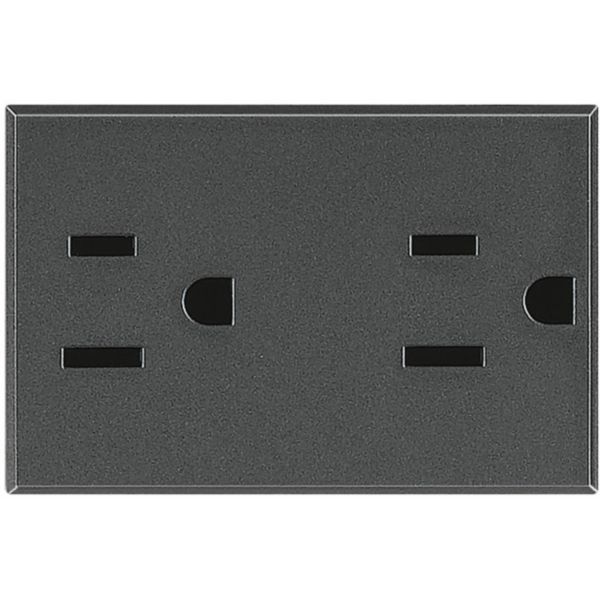 Socket duplex universal 2P+T 15A 127/250 Vac - american standard