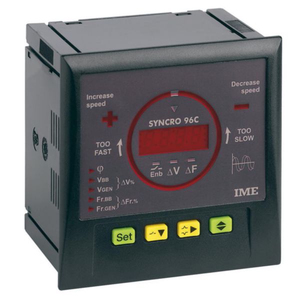 LED synchronoscope SYNCRO 96C with synchronizing output relay - Aux: 24Vdc