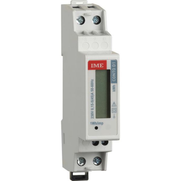 Single-phase energy meter 45/Wh max 5A 230V pulse 1 module
