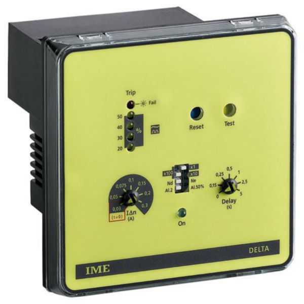 Type A-filter residual current relay Delta 96-F for flush mounting powered filter