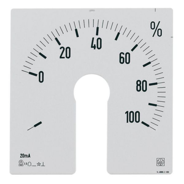 Interchangeable scale for ammeters AQ96M (by CT) - In: 4÷20mA