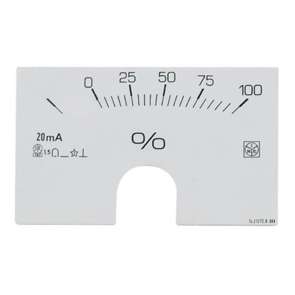Interchangeable scale for ammeters D4M - In: 4÷20mA