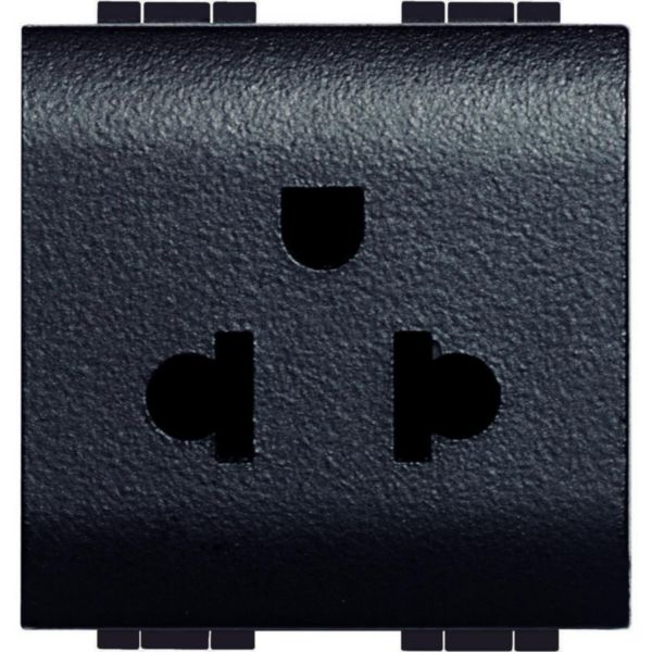 Socket universal 2P+T 16A 127/250 Vac - euroamerican standard