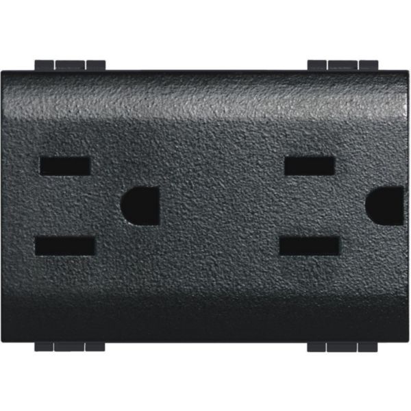 Socket duplex universal 2P+T 15A 127/250 Vac - american standard