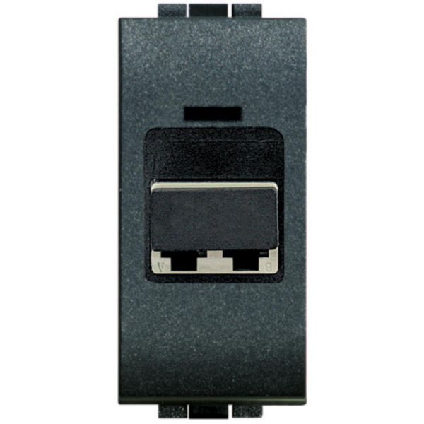 Coupling connector for optical fiber - LC cable socket - duplex